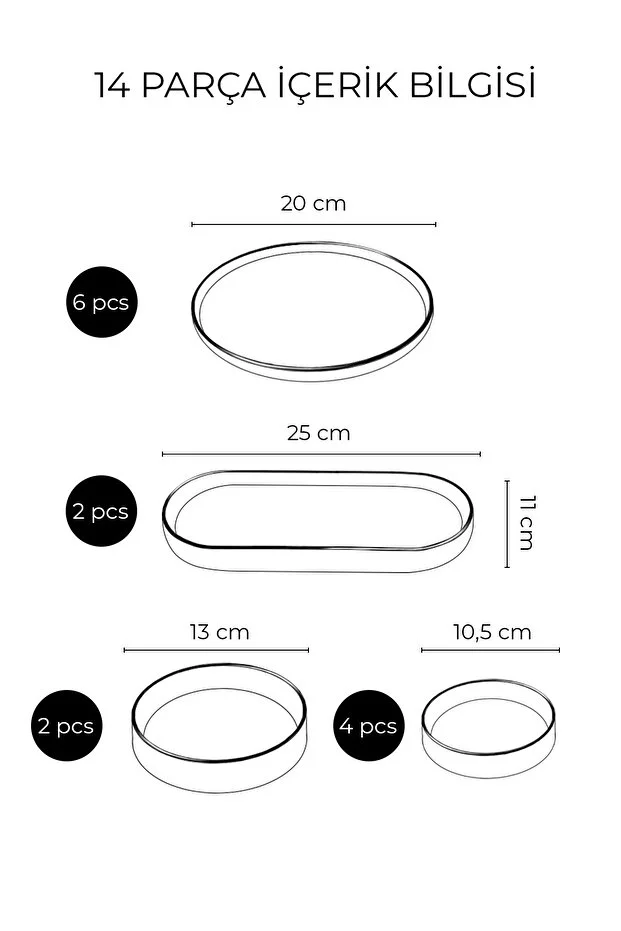 14 Parça 6 Kişilik Stackable Güz Yaprak Kahvaltı Takımı